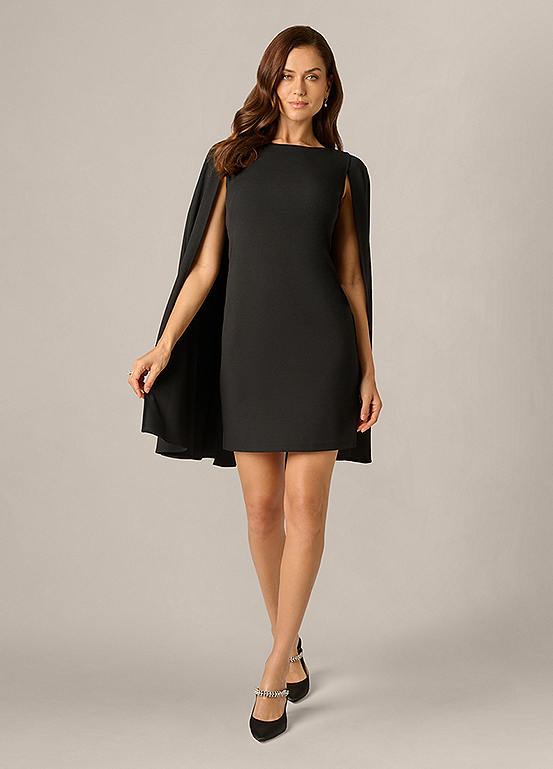 Structured Cape Adrianna Papell Structured Cape Sheath Dress | Kaleidoscope