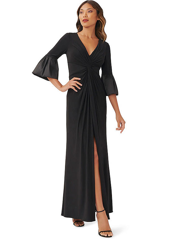 Adrianna Papell Twist Front Jersey Gown | Kaleidoscope