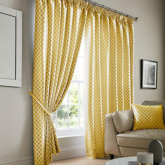 Alan Symonds Cotswold Jacquard Pair of Fully Lined Pencil Pleat ...