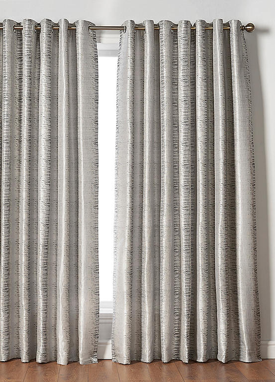 Alan Symonds Reflections Jacquard Lined Pair of Eyelet Curtains
