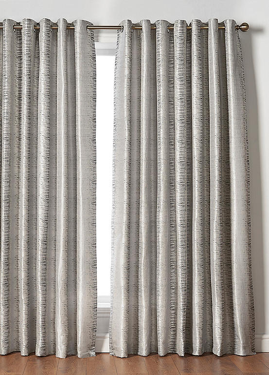 Alan Symonds Reflections Jacquard Lined Pair of Eyelet Curtains ...