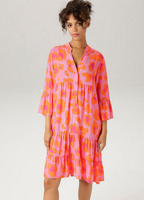 Aniston Floral Print Tunic Dress