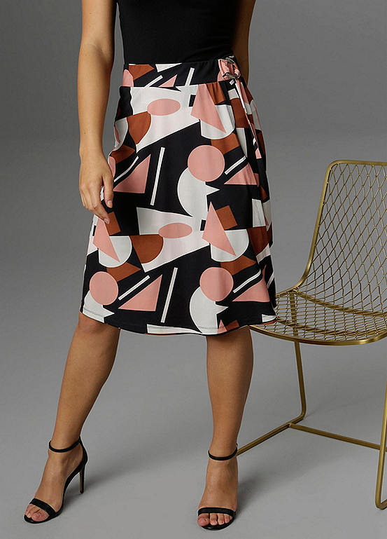 Aniston Graphic Print Skirt