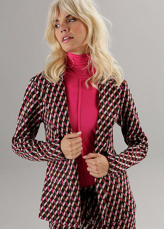 Aniston Patterned Short Blazer Jacket