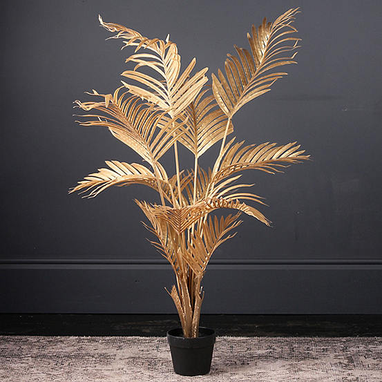 Artificial/Faux Gold Kwai Palm Tree
