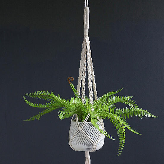 Artificial/Faux Tropical Fern in Hanging Pot