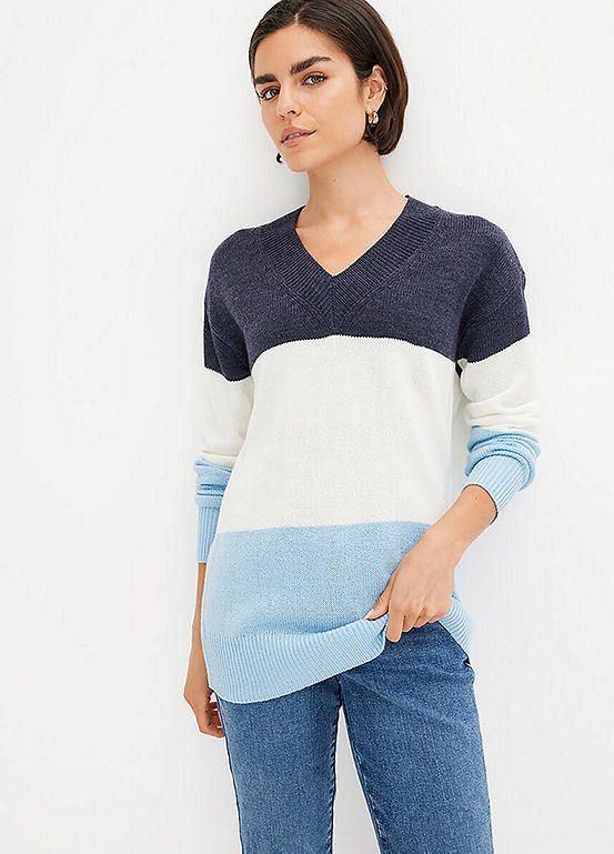 bonprix Colour Block Jumper Kaleidoscope