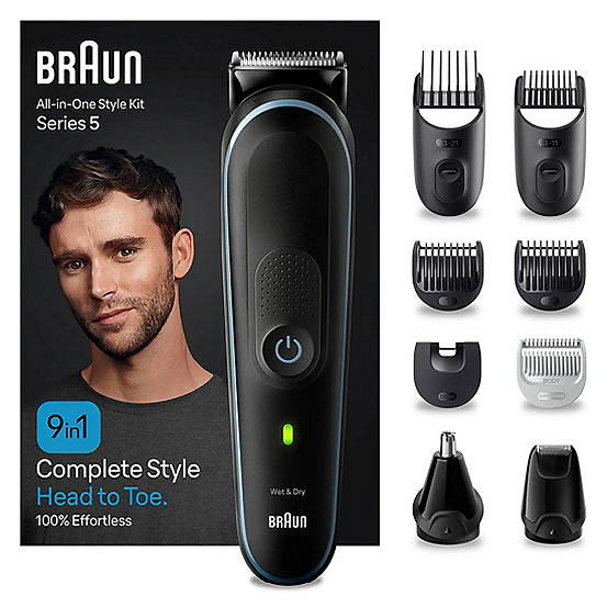 Braun All-In-One Style Kit Series 5 MGK5411 - 9-in-1 Kit for Beard, Hair, & More