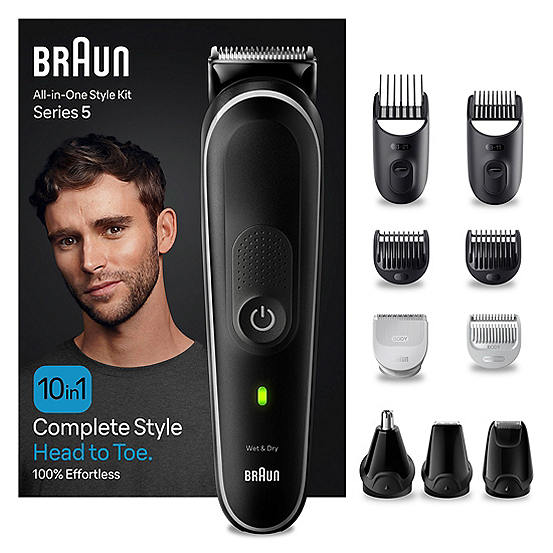 Braun All-In-One Style Kit Series 5 MGK5440 - 10-in-1 Kit for Beard, Hair, Manscaping & More