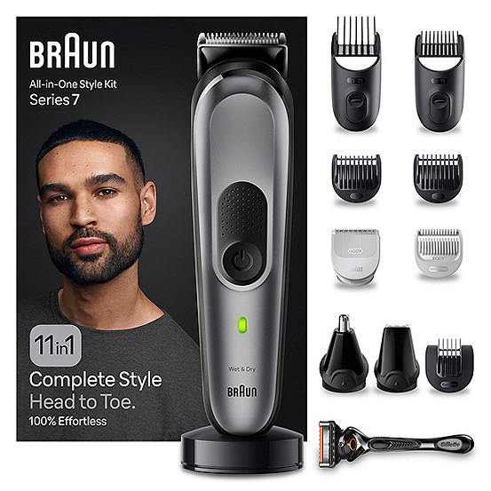 Braun All-In-One Style Kit Series 7 MGK7440 - 11-in-1 Kit for Beard, Hair, Manscaping & More