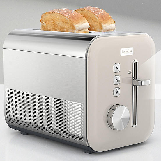 Breville High Gloss Collection 2 Slice Toaster - Cream