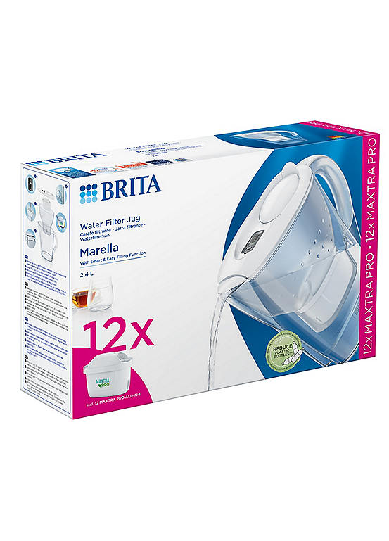 Brita Marella Water Filter Jug White L Incl X Maxtra Pro All In