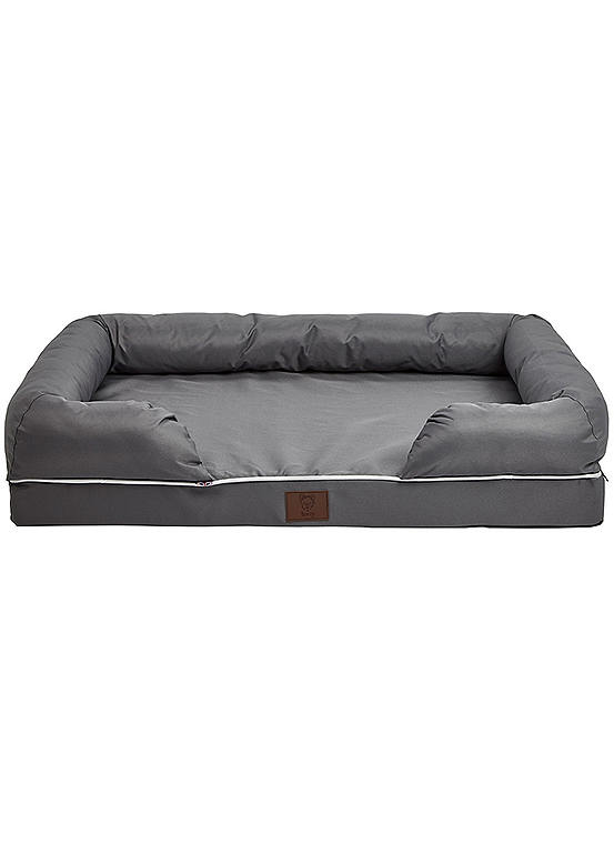 Bunty Grey Cosy Couch - Tough Water Resistant Mattress Dog Bed