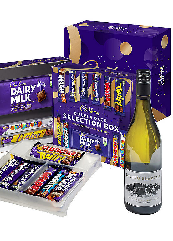 Cadbury Selection Box & White Wine Gift Set Kaleidoscope