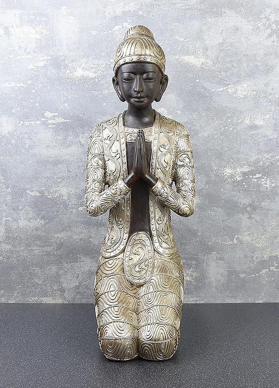 Candlelight 58cm Resin Praying Buddha Satue Sculpture