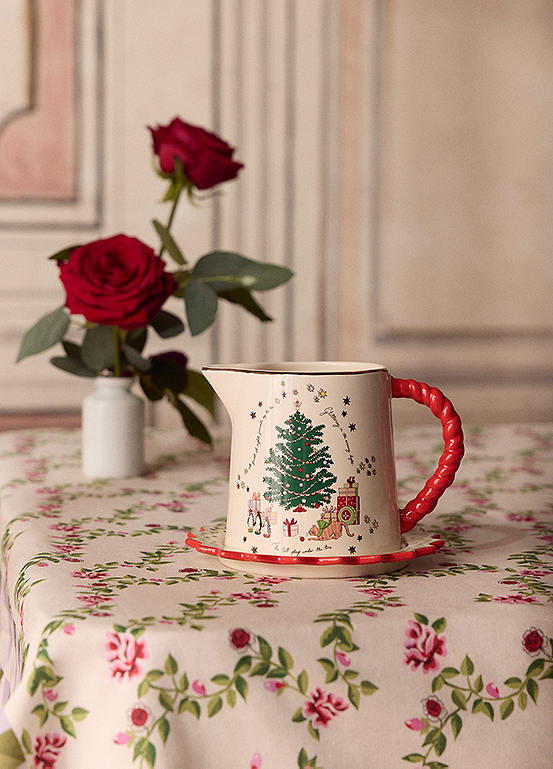 Cath Kidston Christmas Gravy Jug & Saucer Set Kaleidoscope