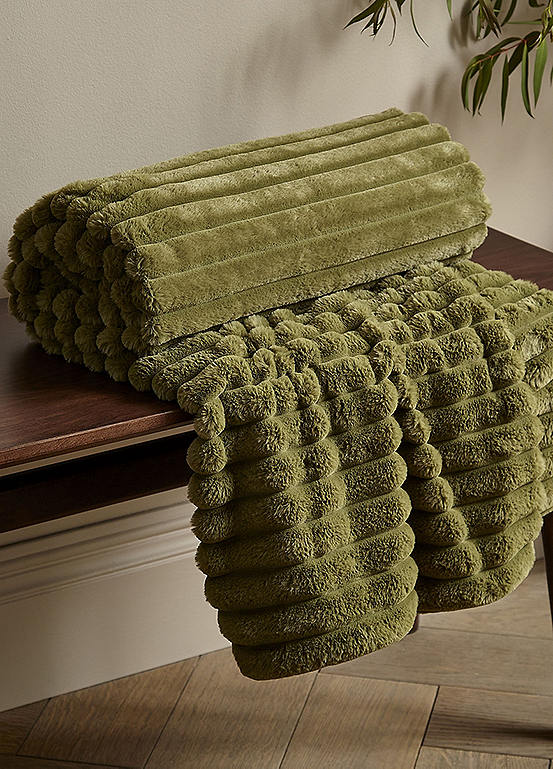 Catherine Lansfield Cosy Ribbed Throw