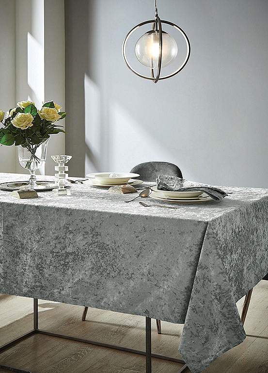 Catherine Lansfield Crushed Velvet Pair of Placemats Kaleidoscope