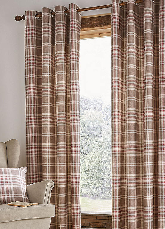 Catherine Lansfield Tweed Woven Check Curtains | Kaleidoscope