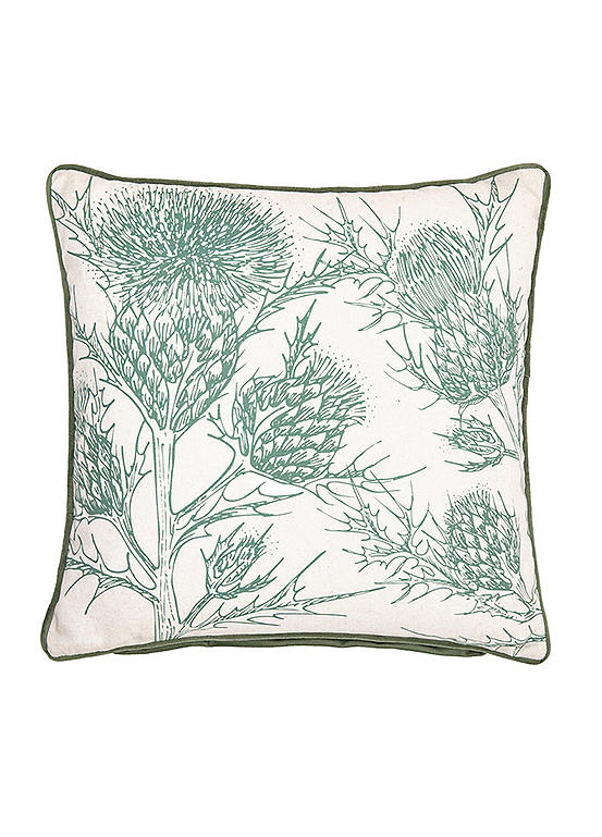 Chic Living Olive Thistle 45 x 45cm Cushion Cover