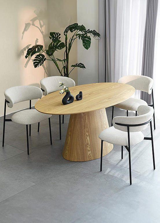Cleveland Oval Dining Table & 4 Marisa Chairs