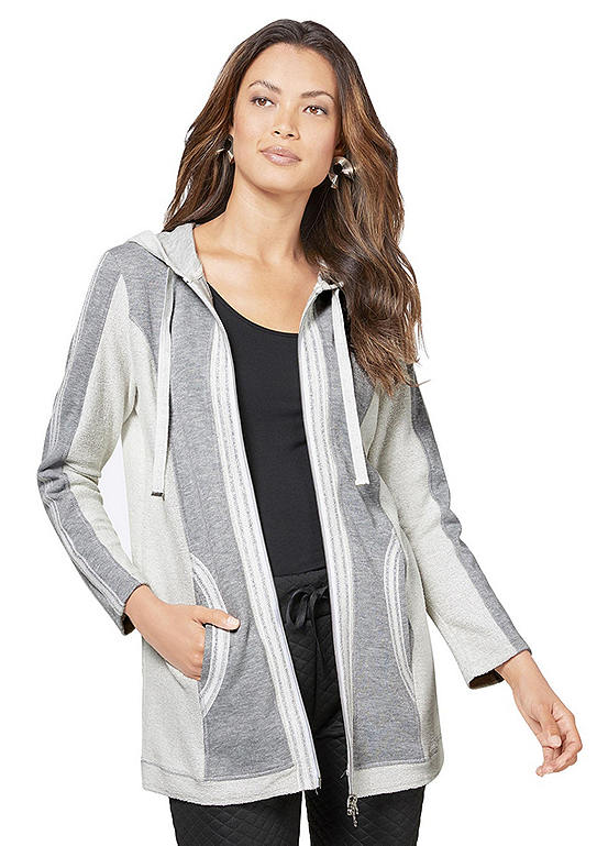 Colour Contrast Hooded Jersey Jacket by Witt Kaleidoscope