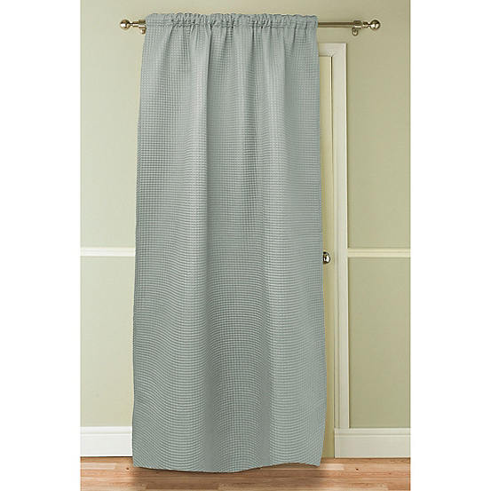Country Club Grey Aria Single Thermal Door Curtain