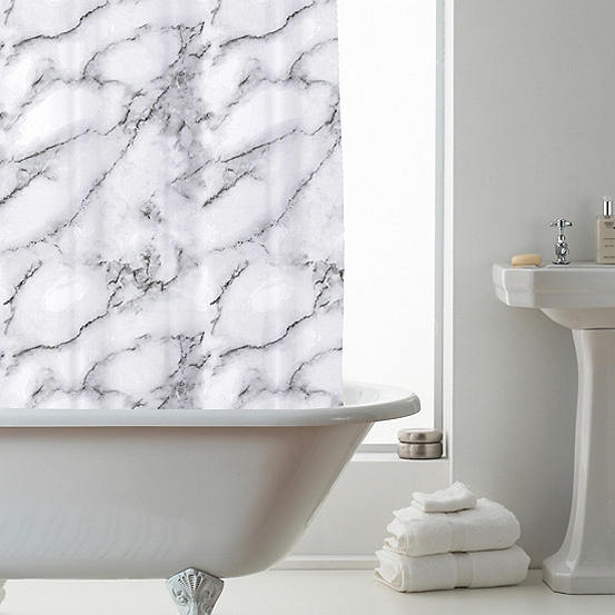 Country Club Marble Shower Curtain