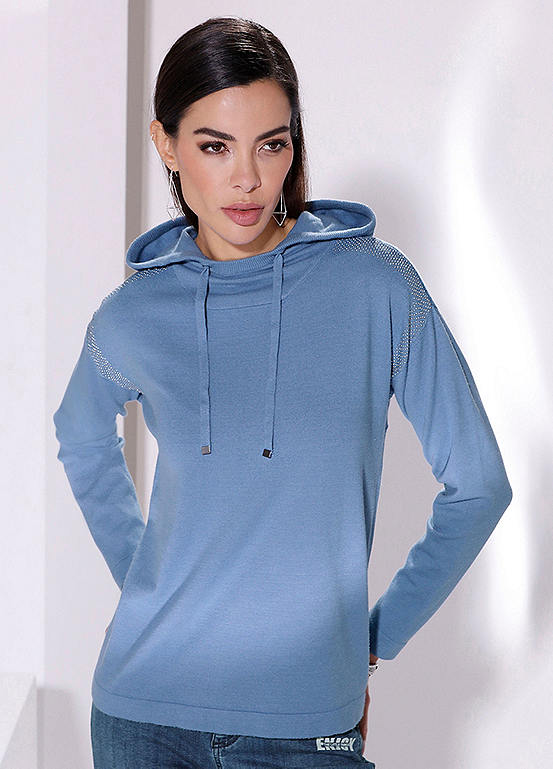 Creation L Jersey Soft Viscose Hoodie Kaleidoscope