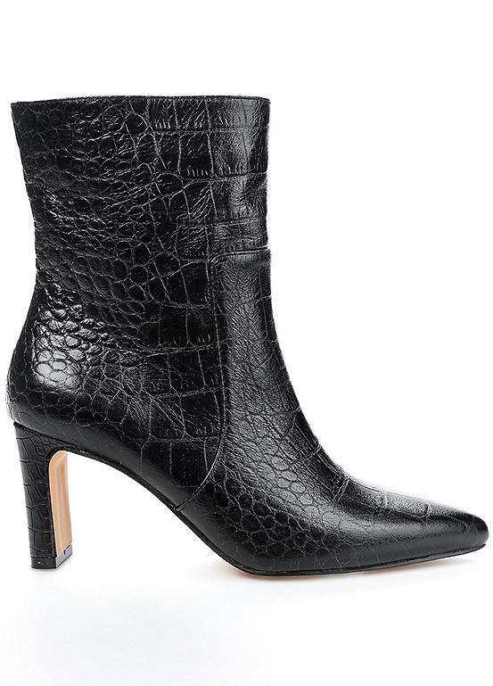 Croco Ankle Boots