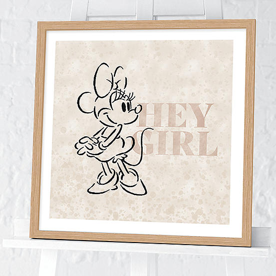 Disney Minnie Mouse ’Hey Girl’ Framed Print
