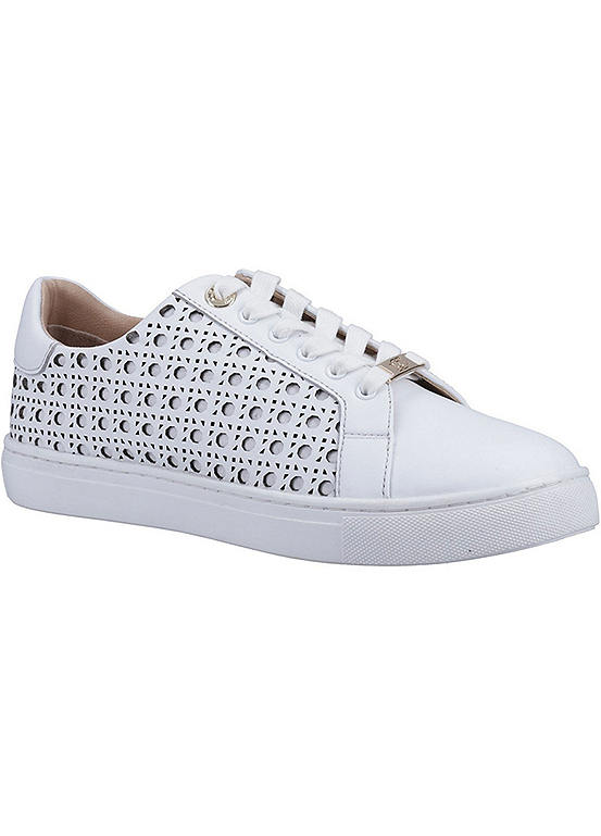 Dune London Ease White Leather Trainers