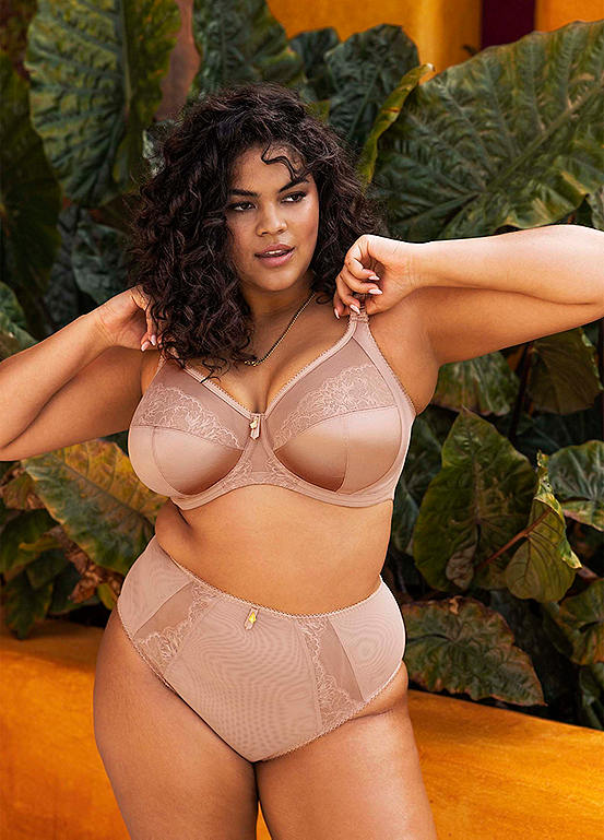Gorsenia K357 Blanca Ecru Cream Floral Lace Padded Underwired Full Cup Bra 75I : Gorsenia Gorsenia K357 Blanca Ecru Cream Floral Lace Padded Underwired Full Cup Bra 75I : Gorsenia