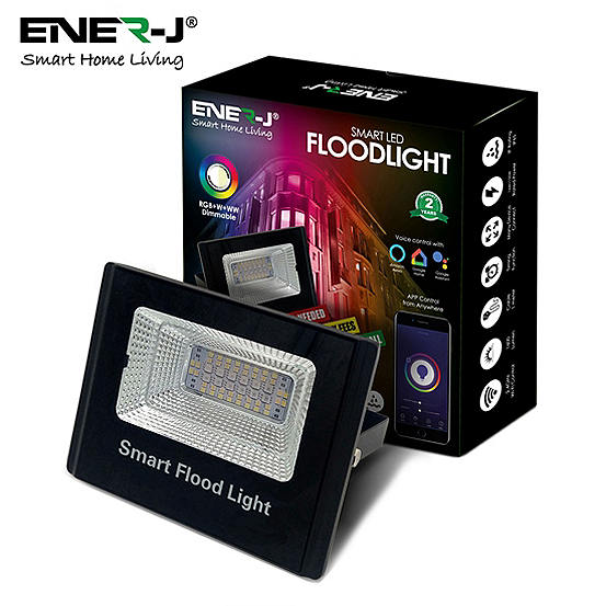 ENER-J WiFi Smart RGB+W+WW 16W LED Floodlight, IP65