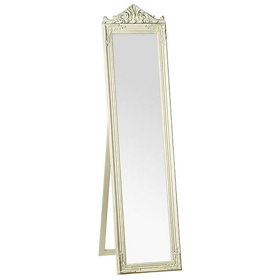 Floor Mirror Cream/Gold Finish Kaleidoscope