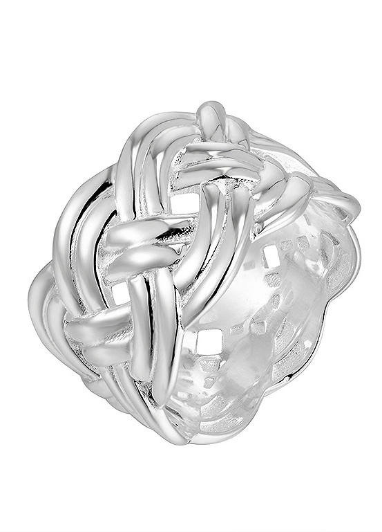 For You Collection Sterling Silver Statement Braided Ring