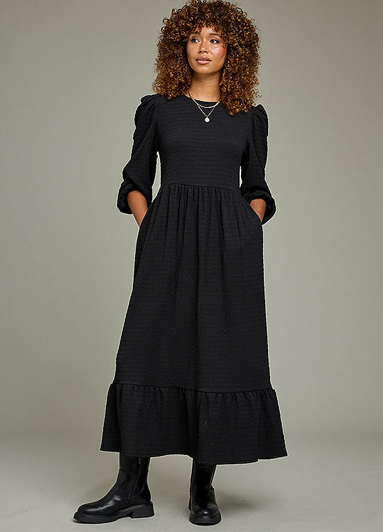 Freemans Black Tiered Maxi Dress | Kaleidoscope