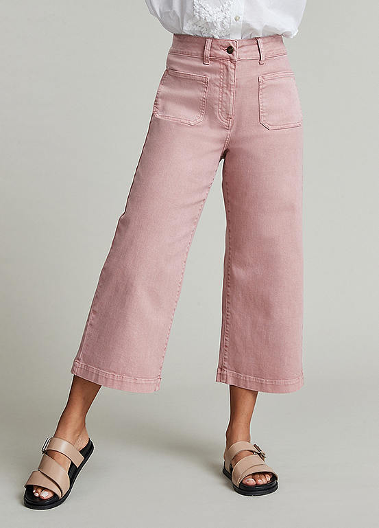 Freemans Pink Cropped Pocket Detail Jeans