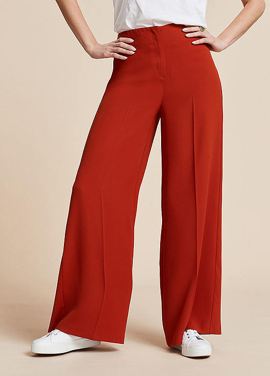 Freemans Rust Relaxed Wide Leg Trousers