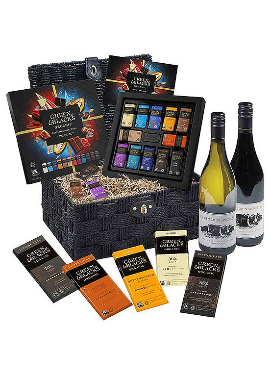 Green & Blacks Chocolate & Wines Hamper Kaleidoscope