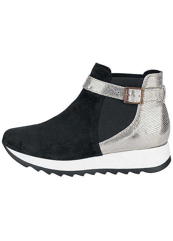 Heine Contrast Sole Ankle Boots Kaleidoscope