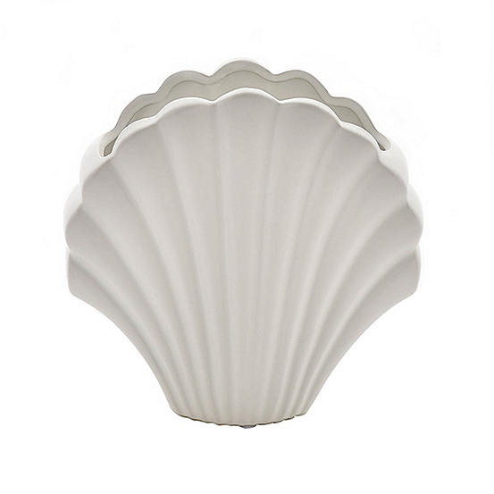 Hestia White Shell Vase