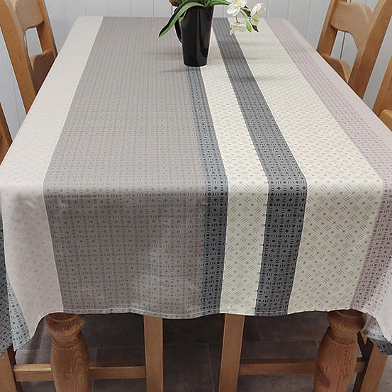 Home Curtains Seville Stripe Printed Tablecloth