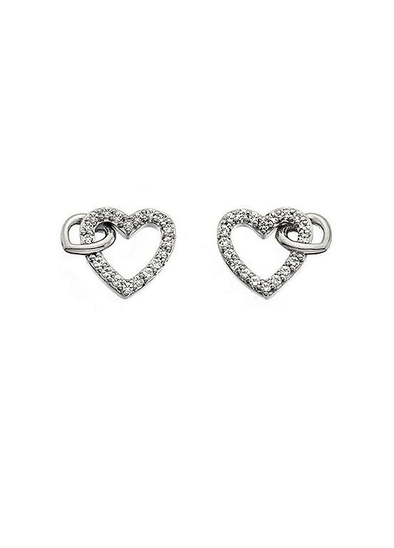 Hot Diamonds Double Heart Earrings