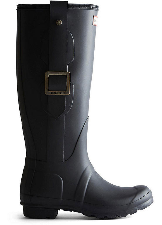 Hunter Original Black Tall Exaggerated Buckle Boots