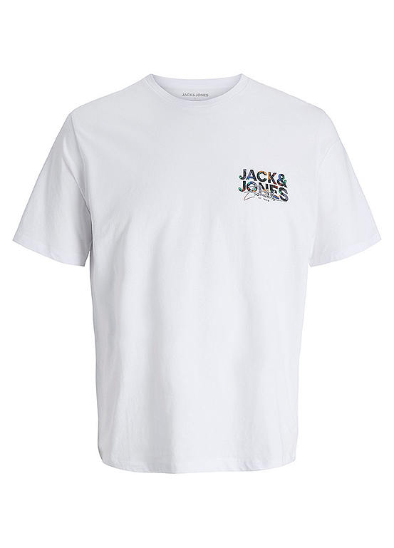 Jack & Jones JJCOLE TEE CREW NECK - T-shirt con stampa - navy