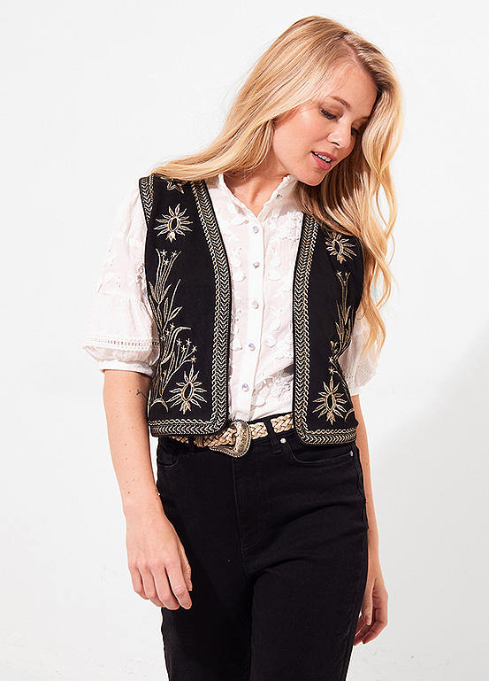 Joe Browns Boho Embroidered Waistcoat | Kaleidoscope