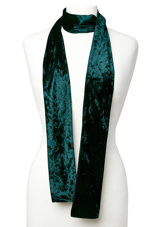 Joe Browns Crushed Velvet Style Skinny Scarf Kaleidoscope
