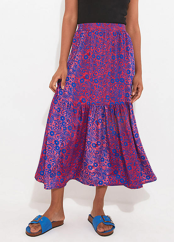Joe Browns Silky Boho Tiered Maxi Skirt | Kaleidoscope