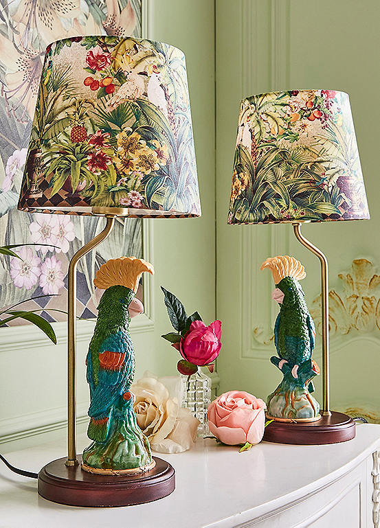 Joe Browns Victorian Garden Room Set of 2 Parrot Lamps